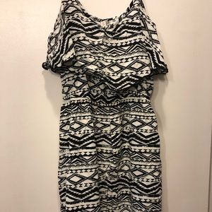 Black and White Aztec Print Dress